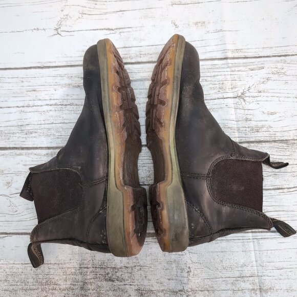 Blundstone Brown Leather Slip On Chelsea Boots Size AU 7.5 - Picture 9 of 14